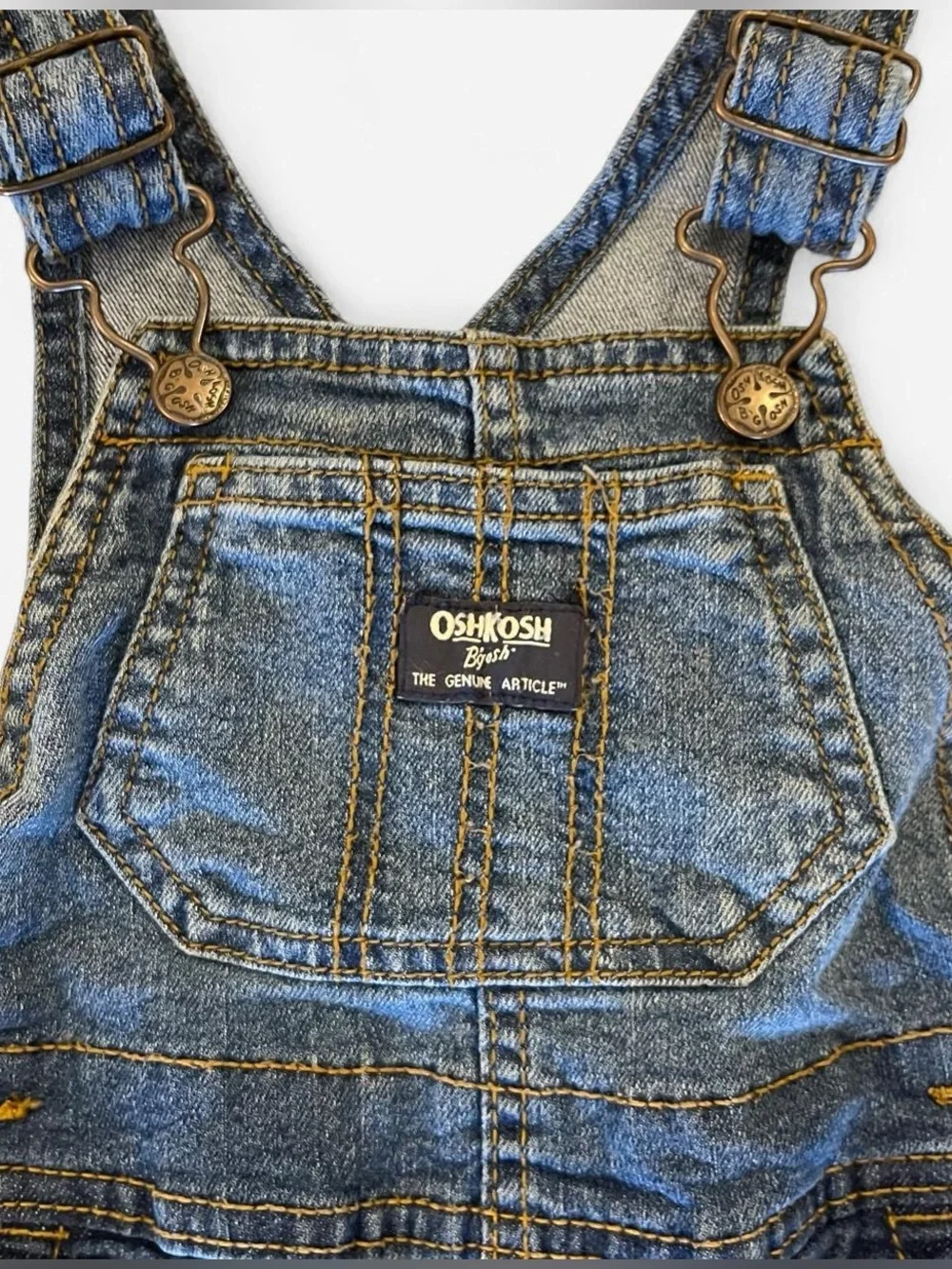 Classic OshKosh B'gosh Boys Dark Blue Denim Kids Overalls